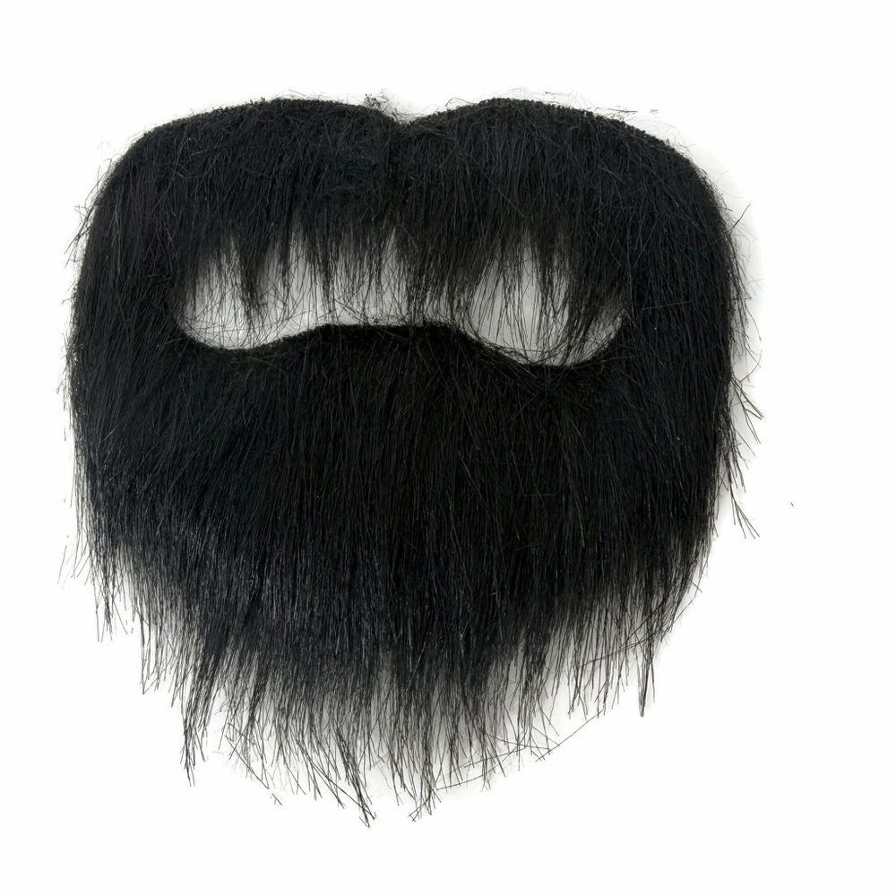 Small Black Faux Facial Hair Goatee - Adhesive Backing